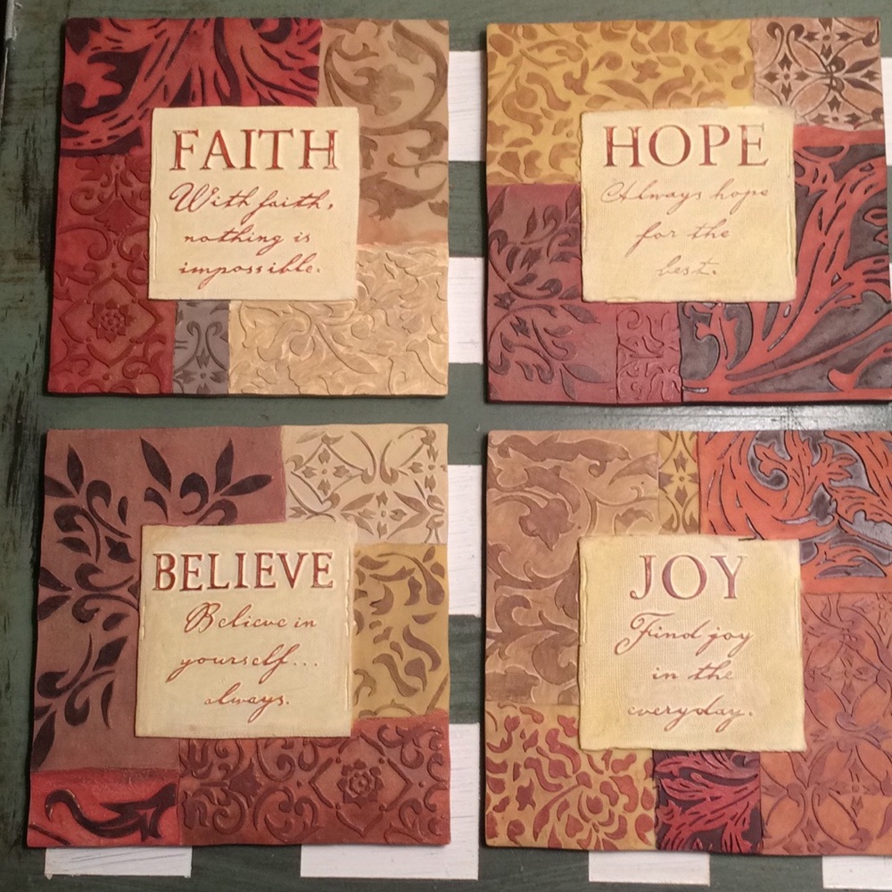 4 Piece Inspirational Wall art